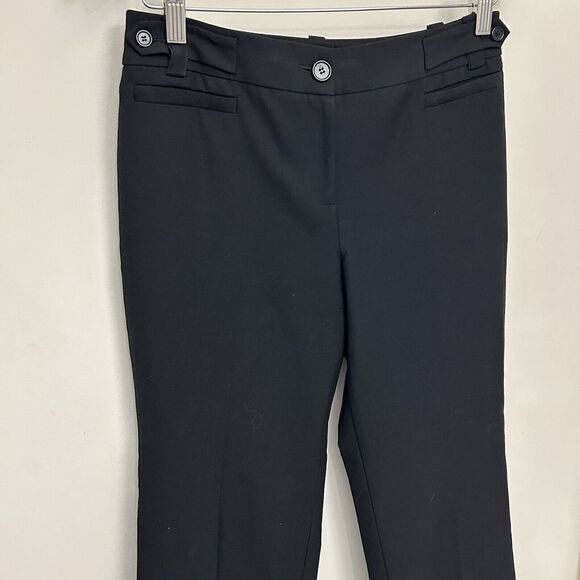 Ann Taylor Classic Black Dress Pants Professional Work Wear Straight Leg Wool - Picture 3 of 6